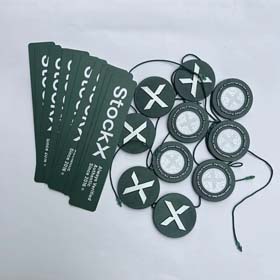 Etiquetas STOCKX etiqueta zapato deportivo hebilla tarjeta verde hebilla anti-robo tenedor verde heb  