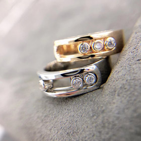 Messika pavimentar anillo de diamantes oro hueco anillo deslizante anillo-3570  