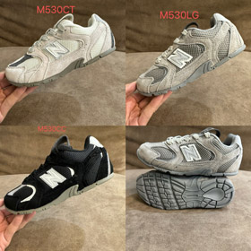New Balance x MIU MIU NB 530 SL gamuza y malla zapatillas de deporte de los niños de alta-4141