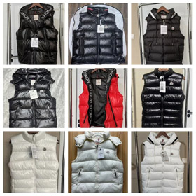 Moncler algodón espesado cremallera pareja caliente sin mangas chaleco-4301  